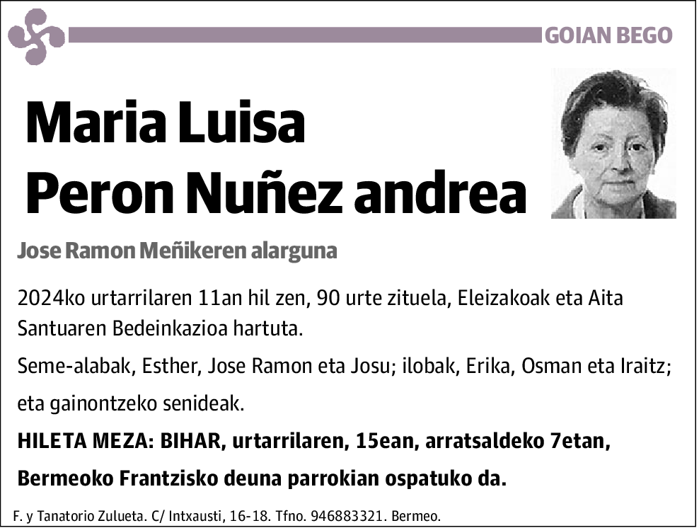 Maria Luisa Peron Nuñez