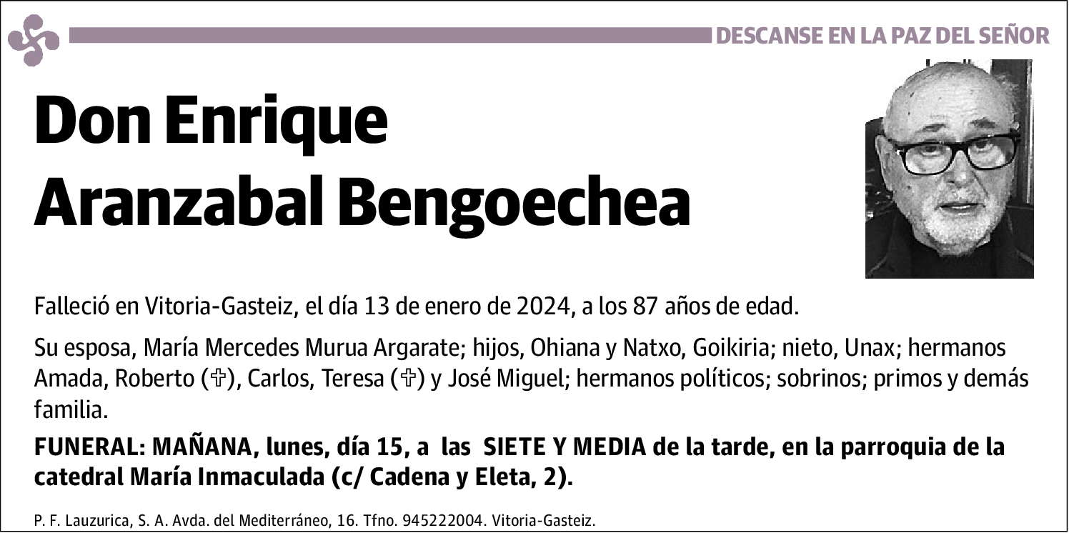 Enrique Aranzabal Bengoechea