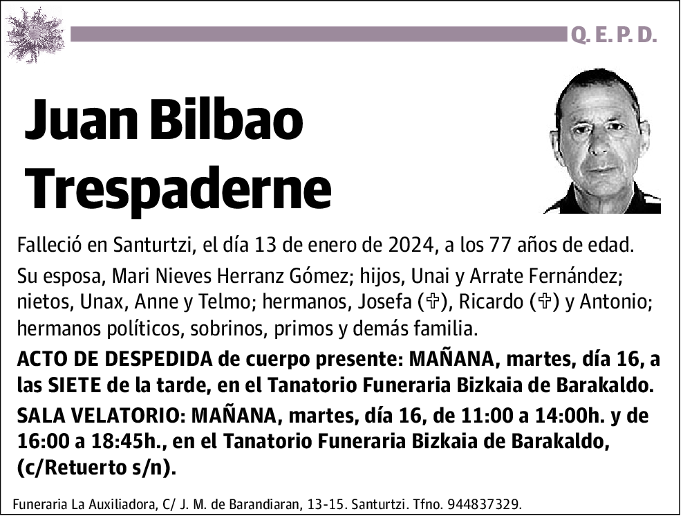 Juan Bilbao Trespaderne