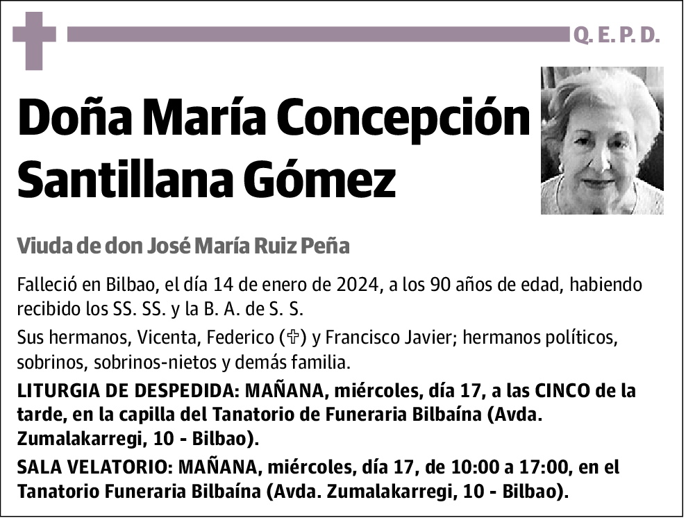 María Concepción Santillana Gómez