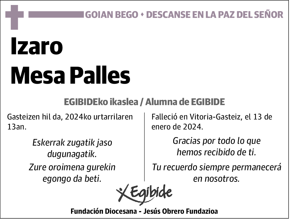 Izaro Mesa Palles
