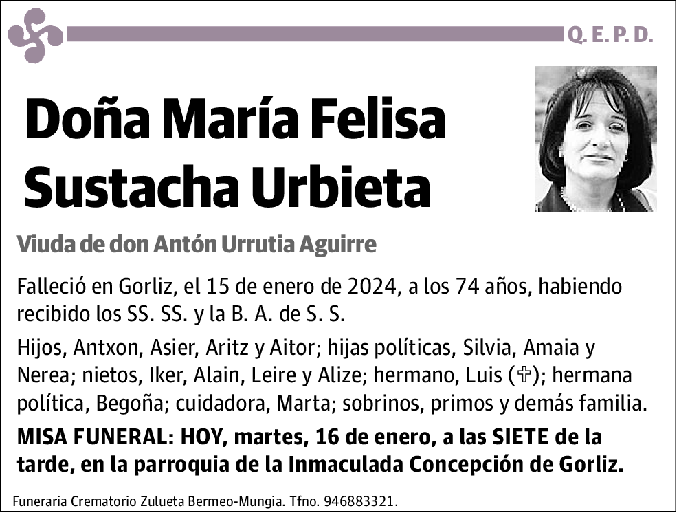 María Felisa Sustacha Urbieta