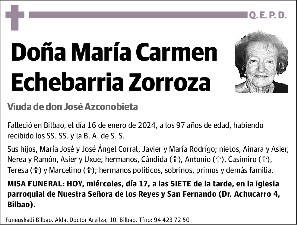 María Carmen Echebarria Zorroza