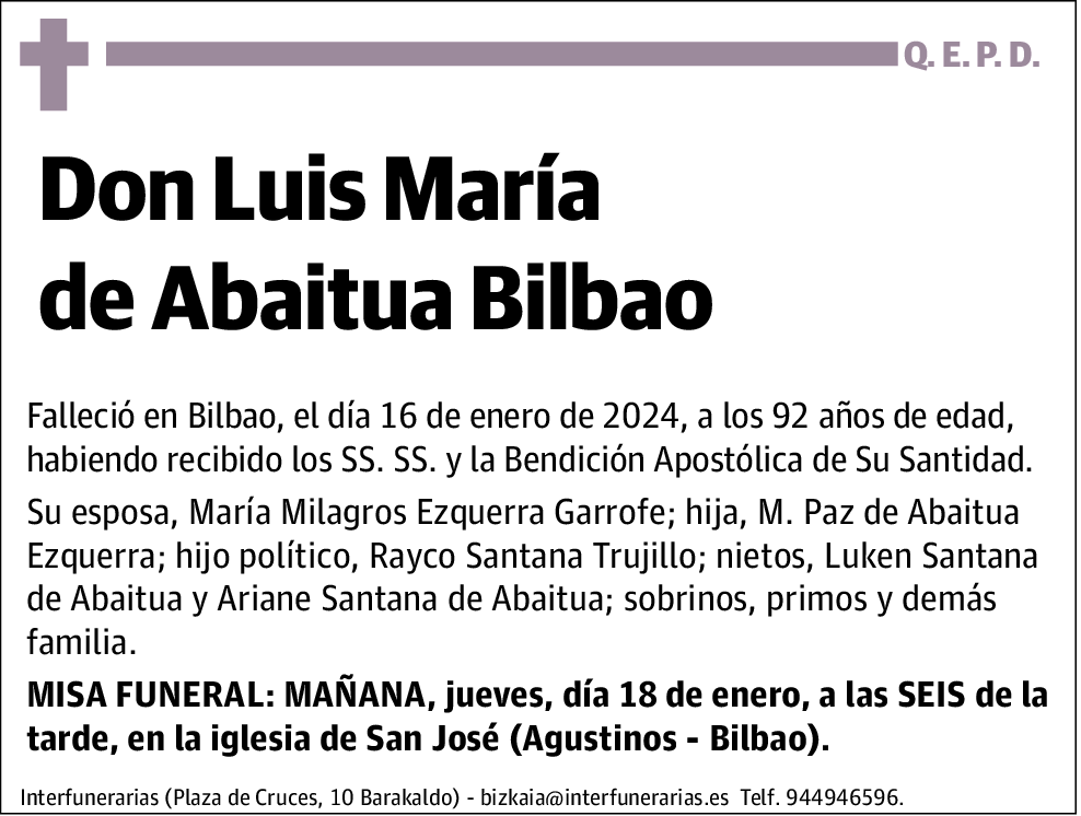 Luis María de Abaitua Bilbao