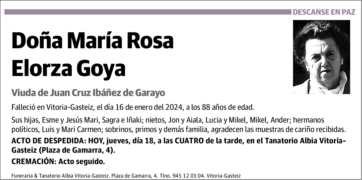 María Rosa Elorza Goya