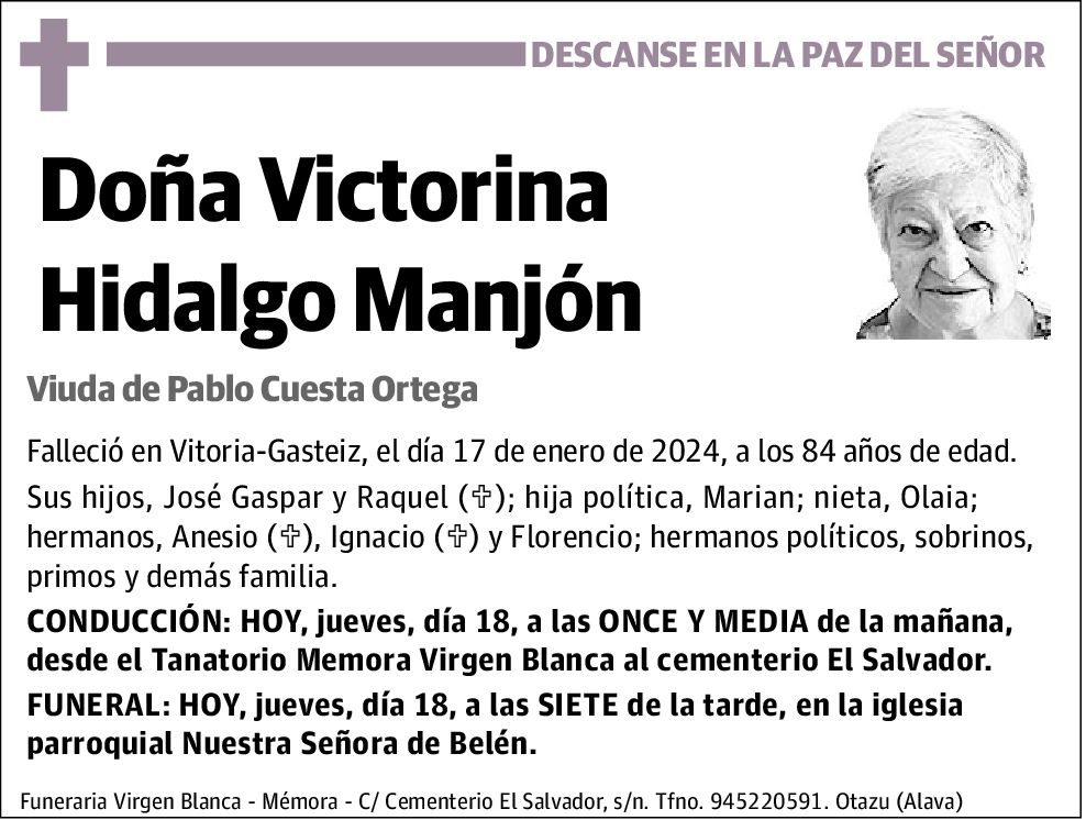 Victorina Hidalgo Manjón