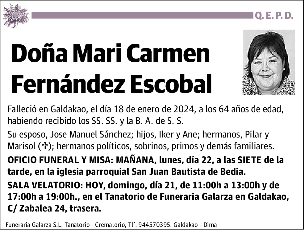 Mari Carmen Fernandez Escobal