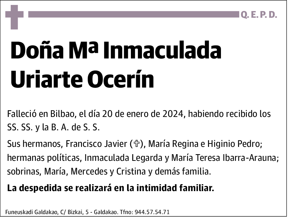 Mª Inmaculada Uriarte Ocerín