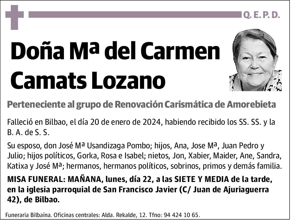 Mª Del Carmen Camats Lozano