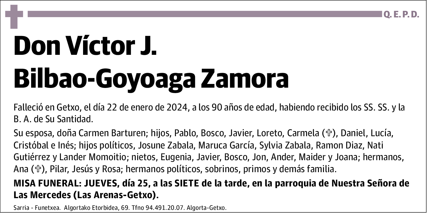 Victor J Bilbao-Goyoaga Zamora