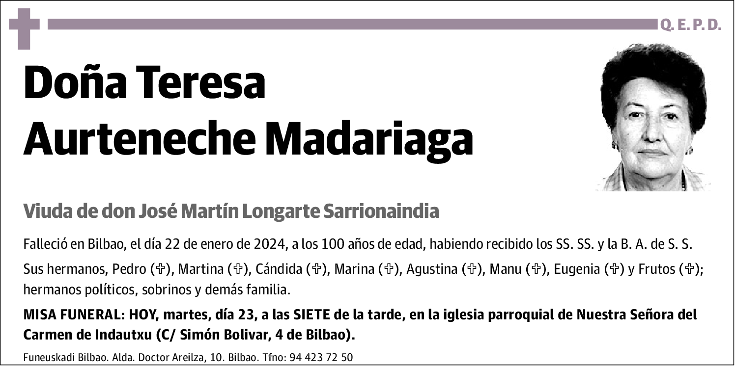 Teresa Aurteneche Madariaga