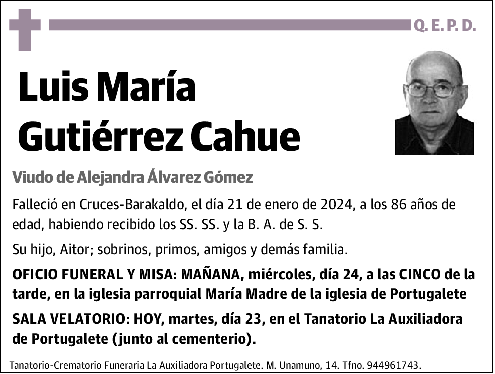 Luis María Gutiérrez Cahue