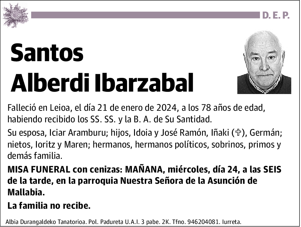 Santos Alberdi Ibarzabal