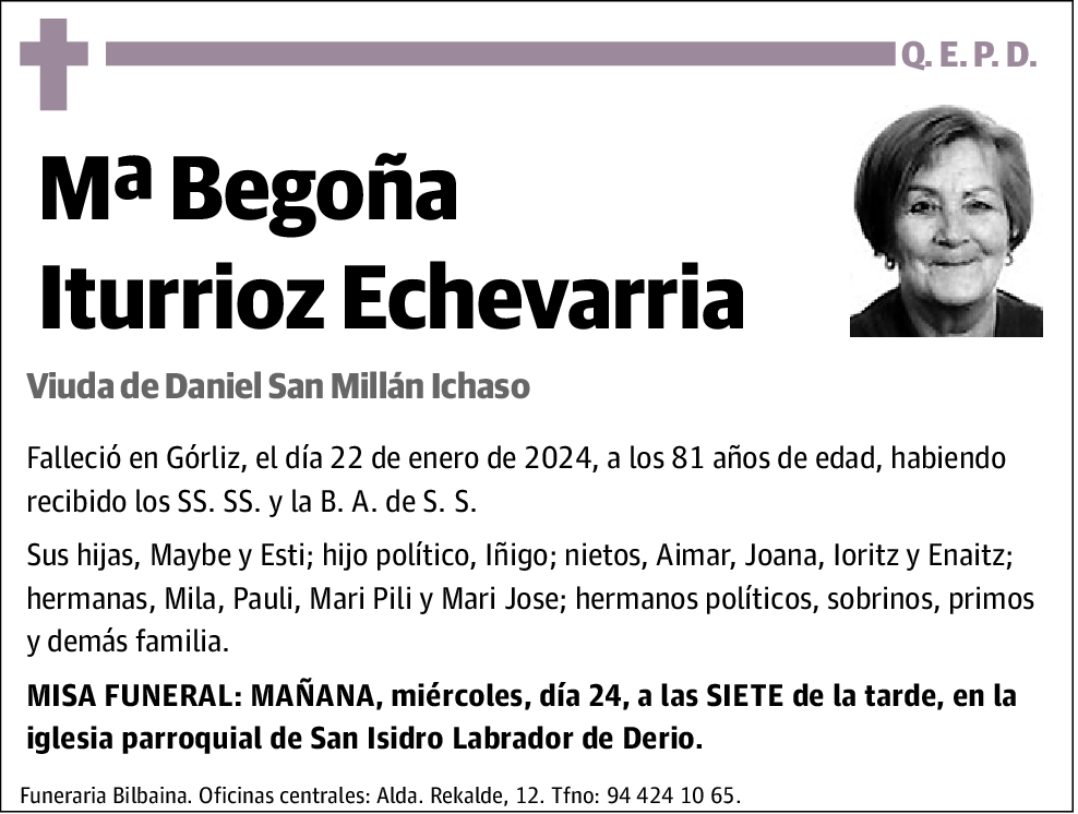 María Begoña Iturrioz Echevarria