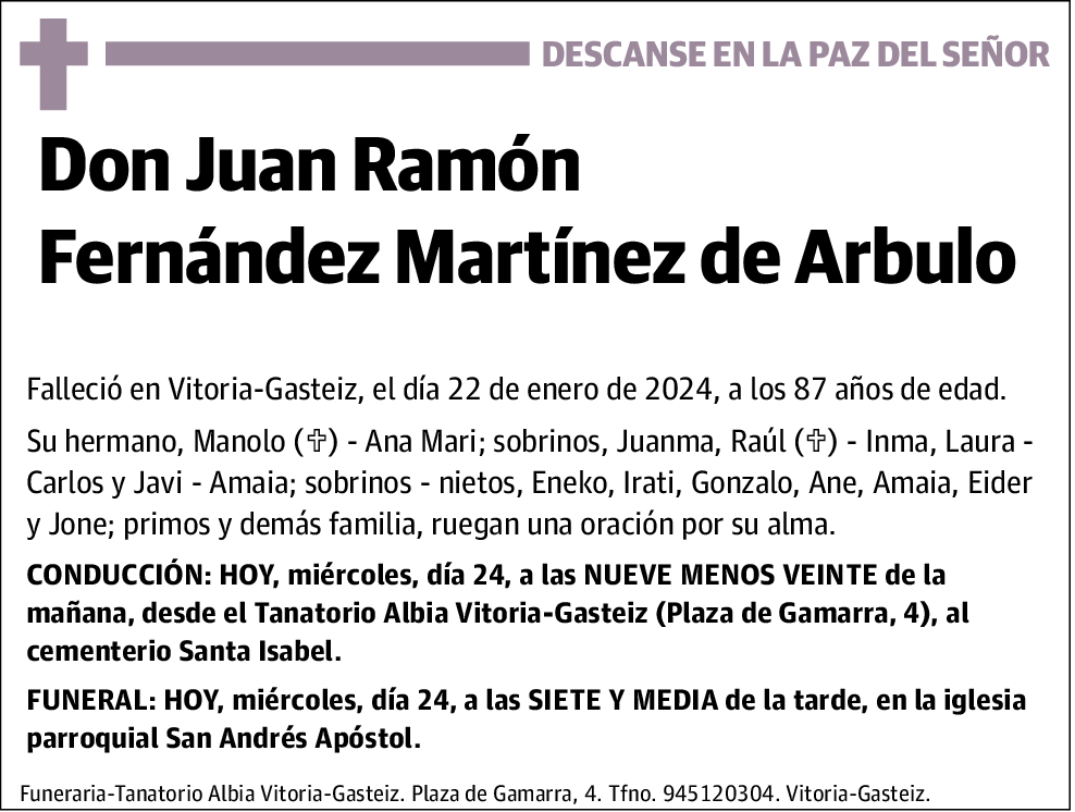 Juan Ramón Fernández Martínez de Arbulo