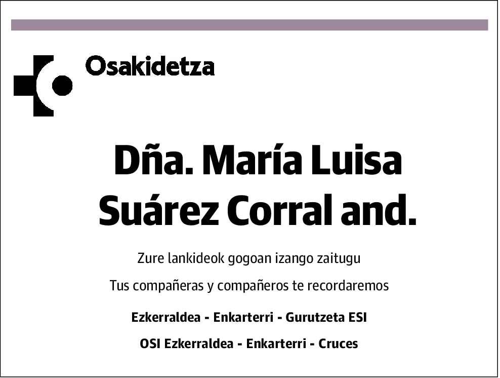 Maria Luisa Suárez Corral