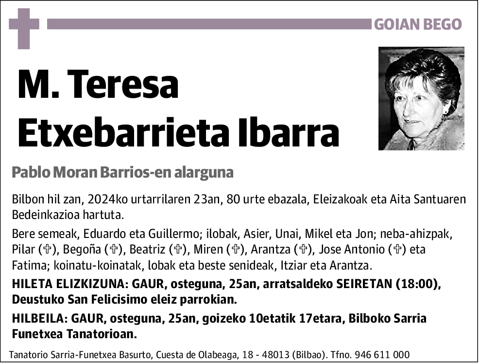 M. Teresa Etxebarrieta Ibarra