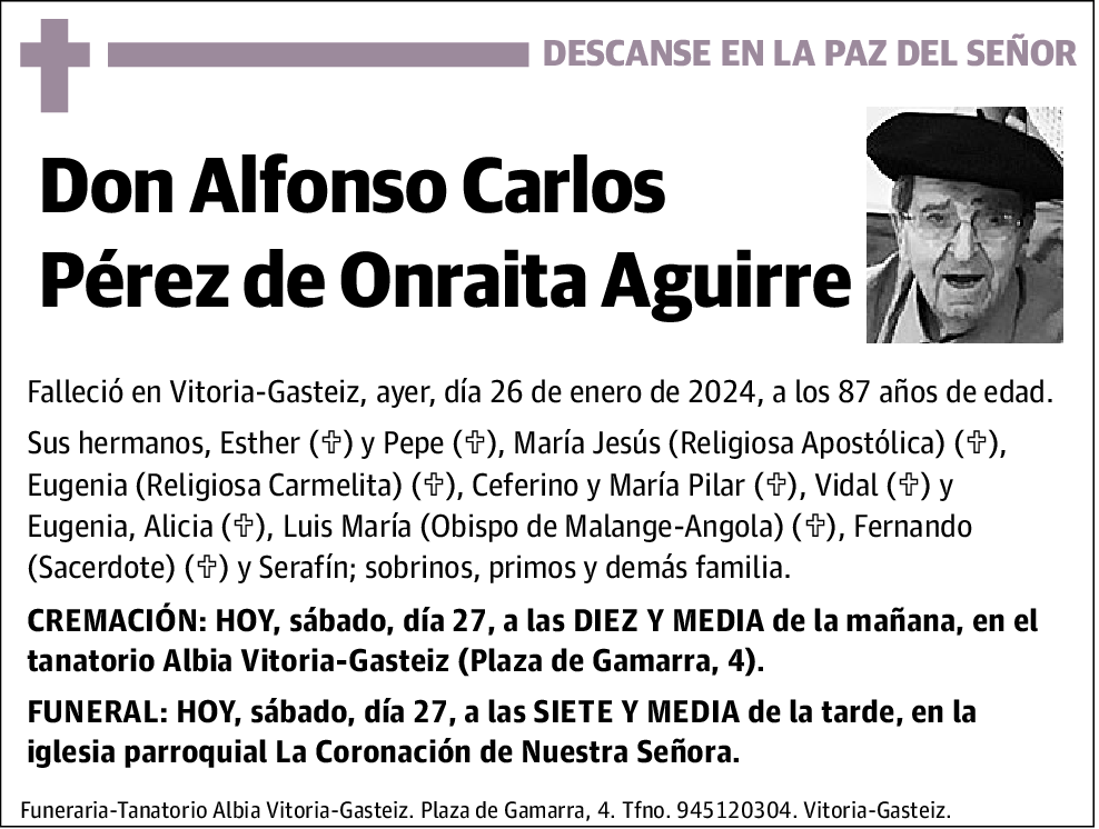 Alfonso Carlos Pérez de Onraita Aguirre