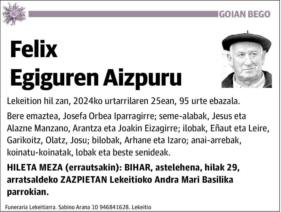 Felix Egiguren Aizpuru