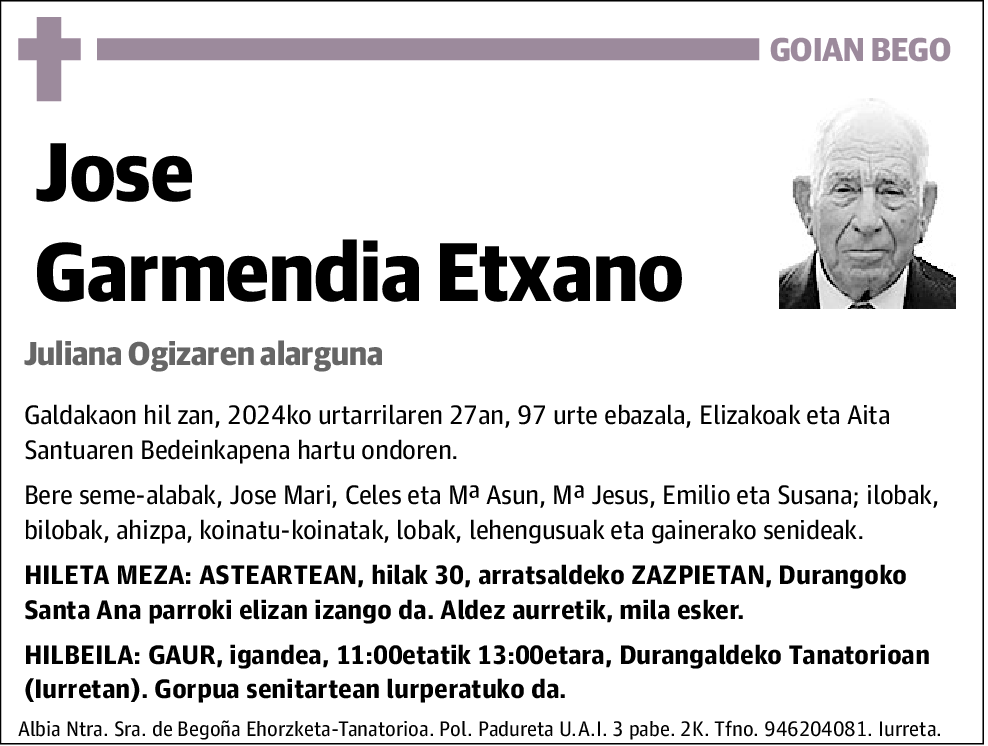 Jose Garmendia Etxano