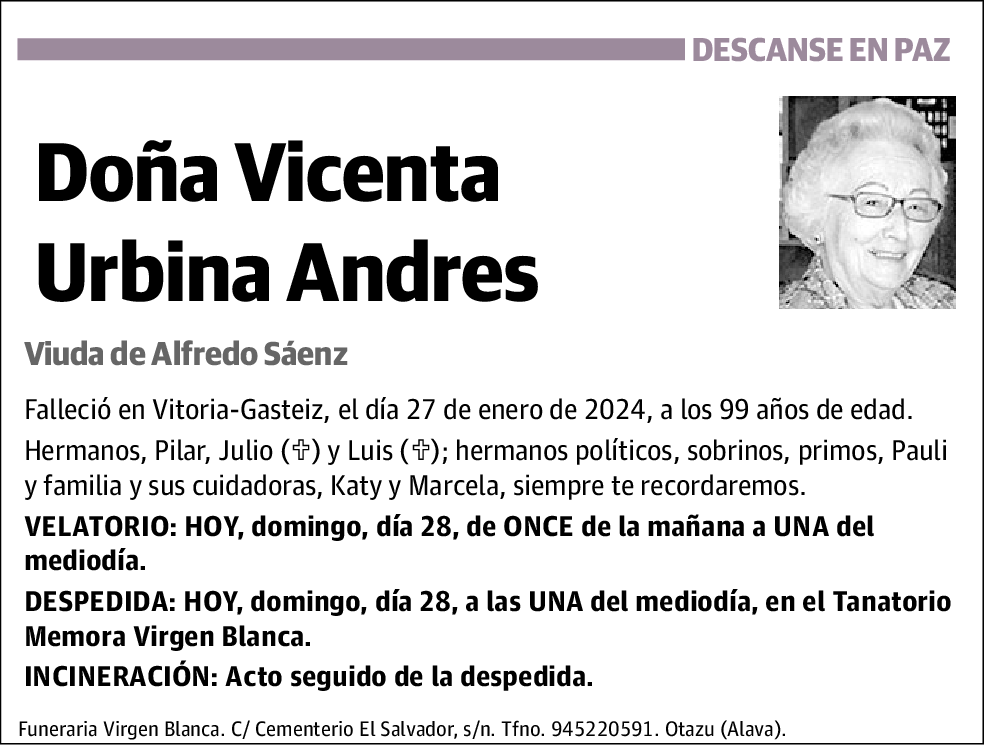 Vicenta Urbina Andres