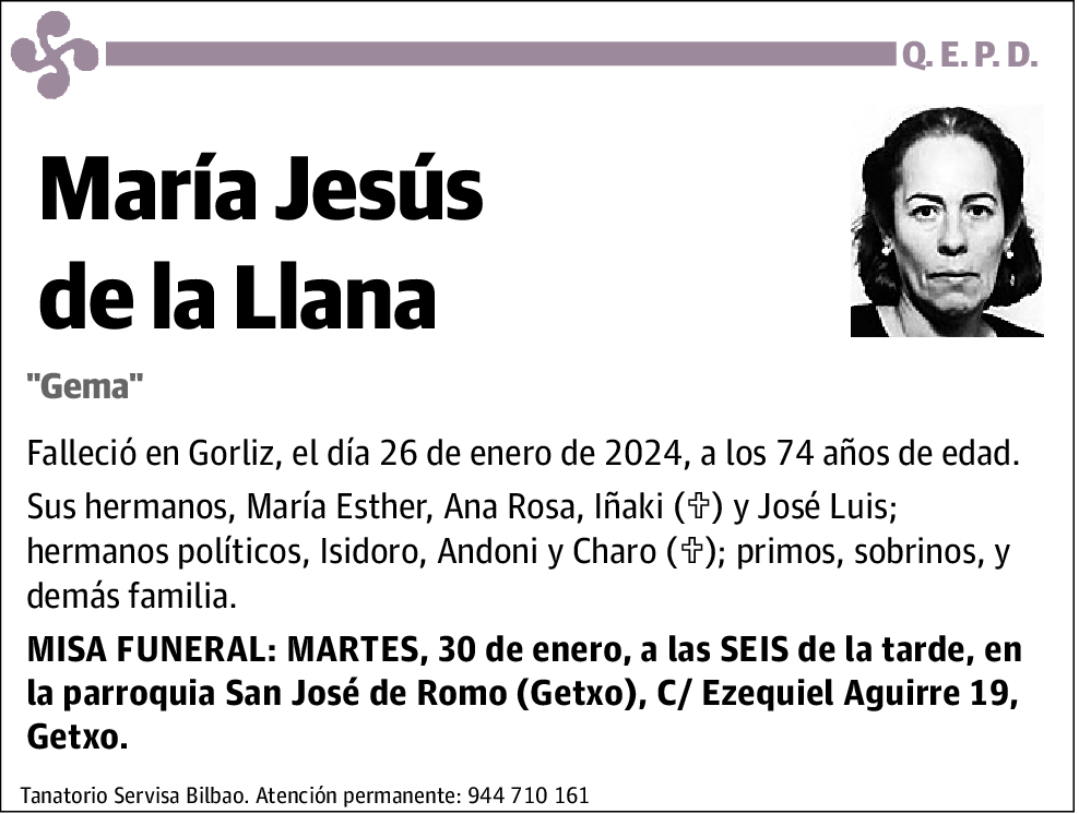 María Jesús de la Llana