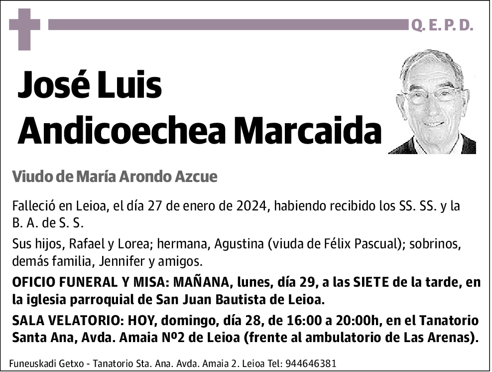 José Luis Andicoechea Marcaida