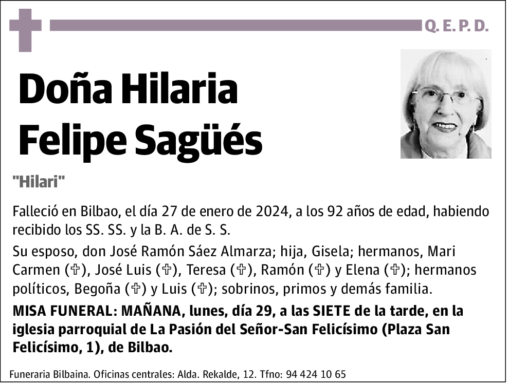 Hilaria Felipe Sagüés