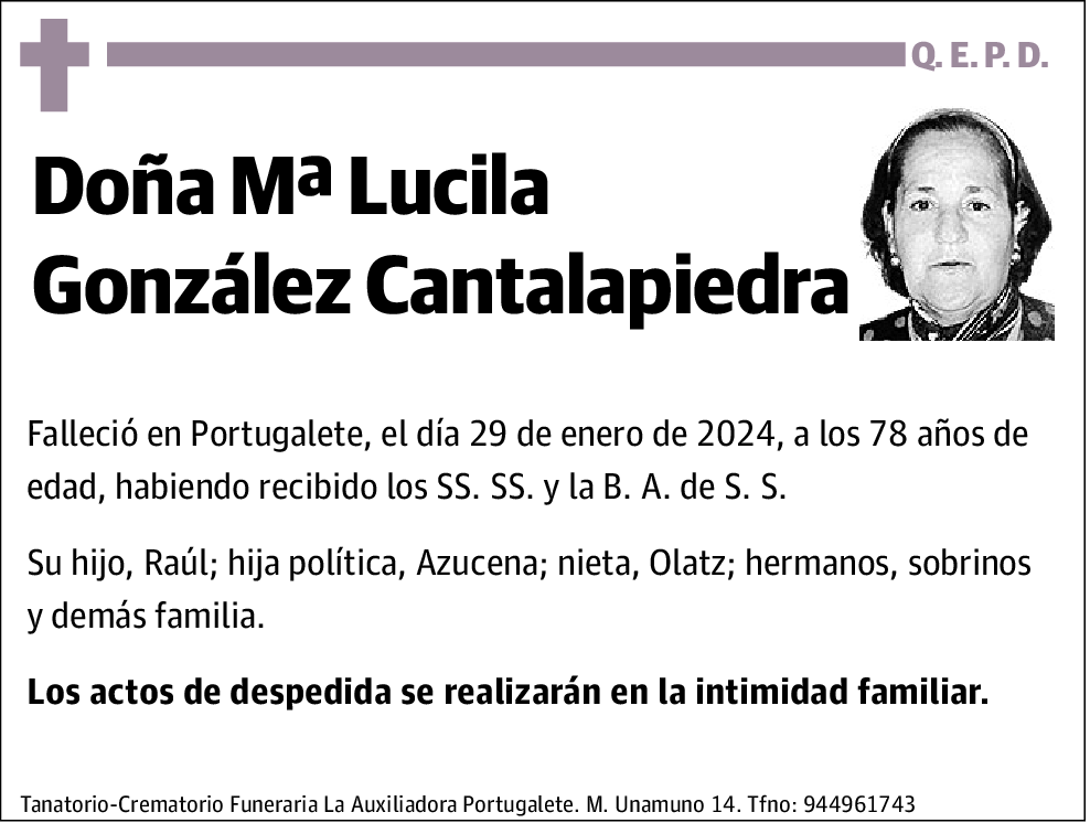 Mª Lucila González Cantalapiedra