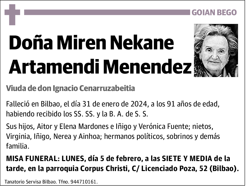 Miren Nekane Artamendi Mendez