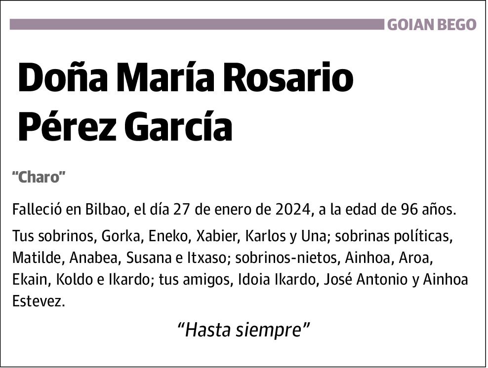 María Rosario Pérez García