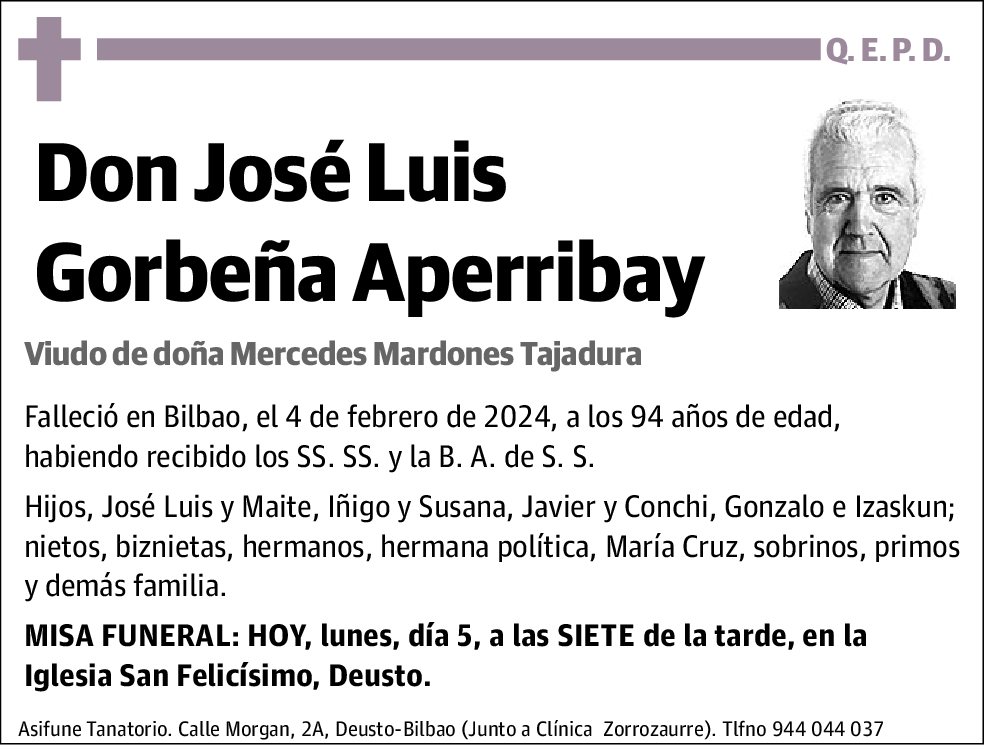 José Luis Gorbeña Aperribay