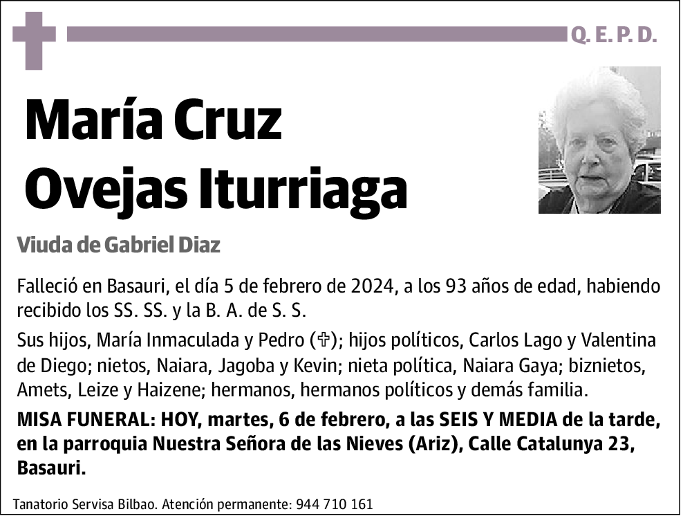 María Cruz Ovejas Iturriaga