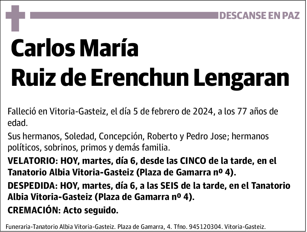Carlos María Ruiz de Erenchun Lengaran