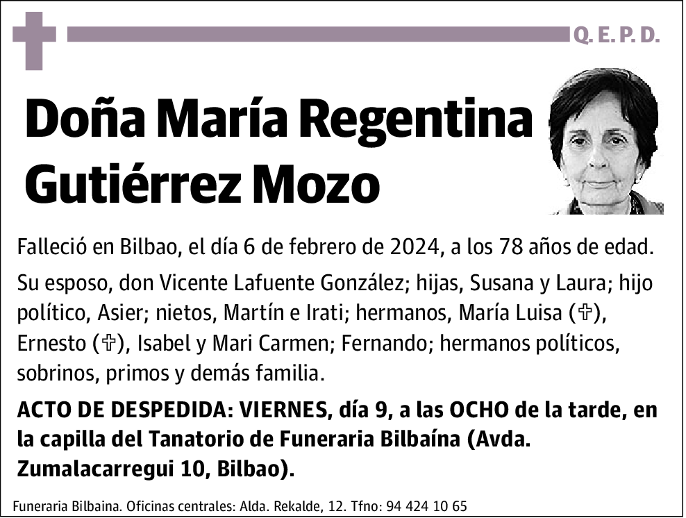 María Regentina Gutiérrez Mozo