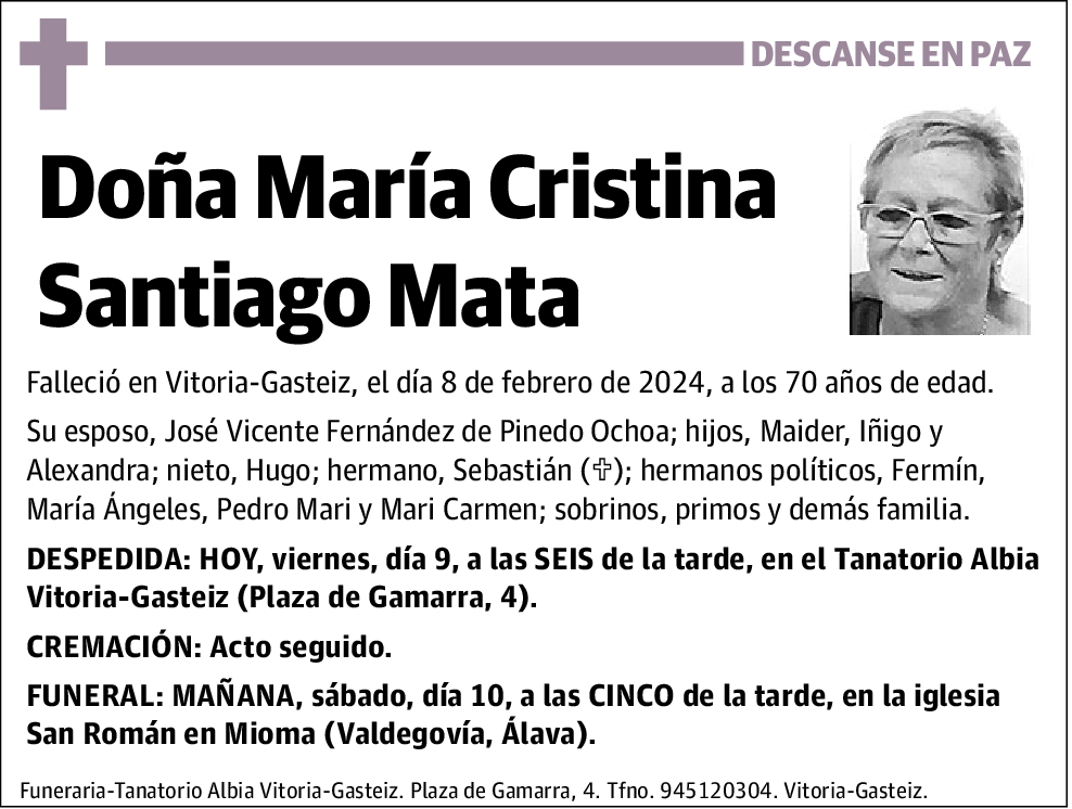 María Cristina Santiago Mata
