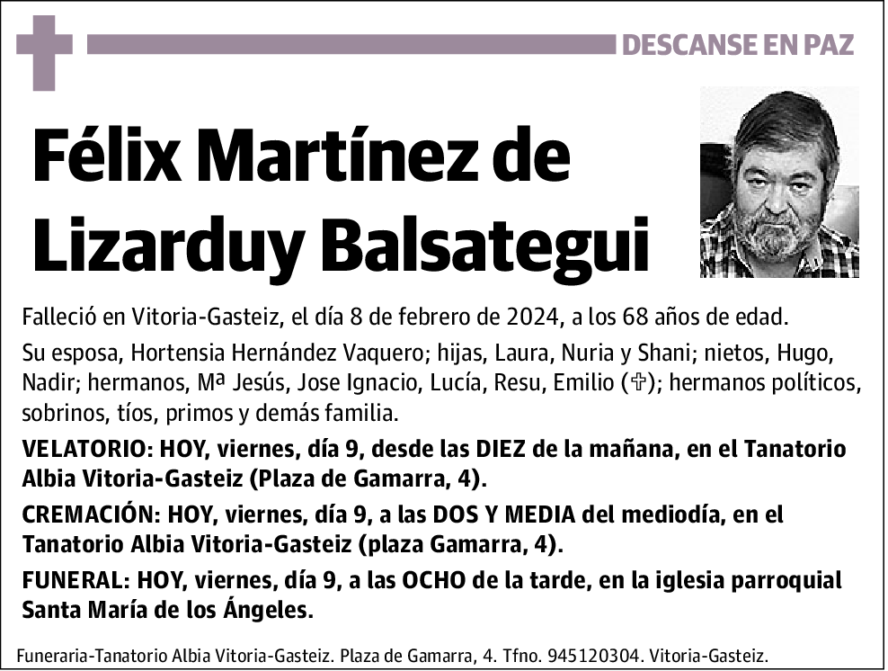 Félix Martínez de Lizarduy Balsategui