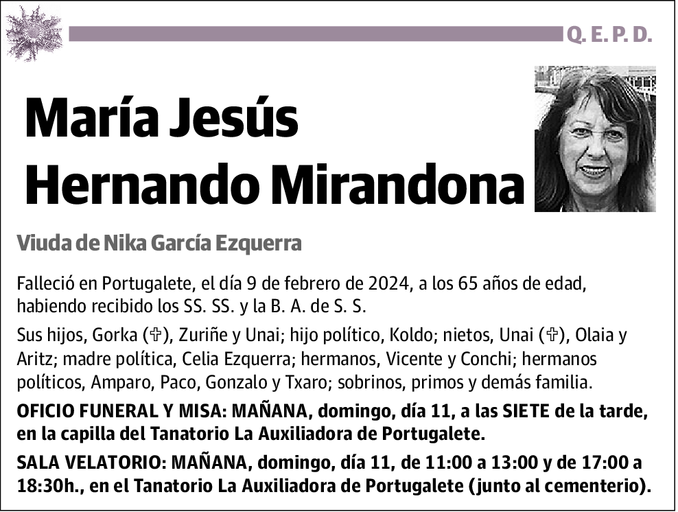 María Jesús Hernando Mirandona