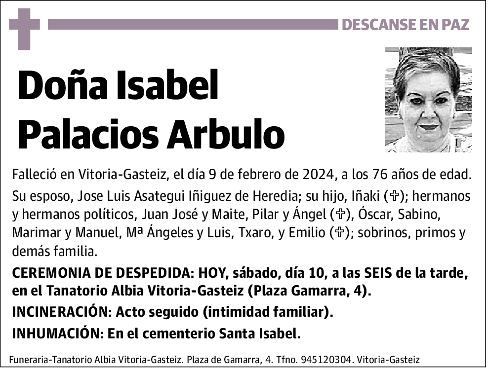 Isabel Palacios Arbulo