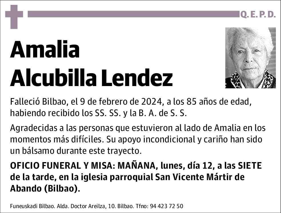 Amalia Alcubilla Lendez