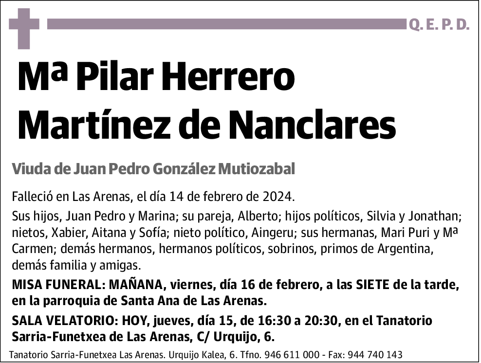 Mª Pilar Herrero Martínez de Nanclares