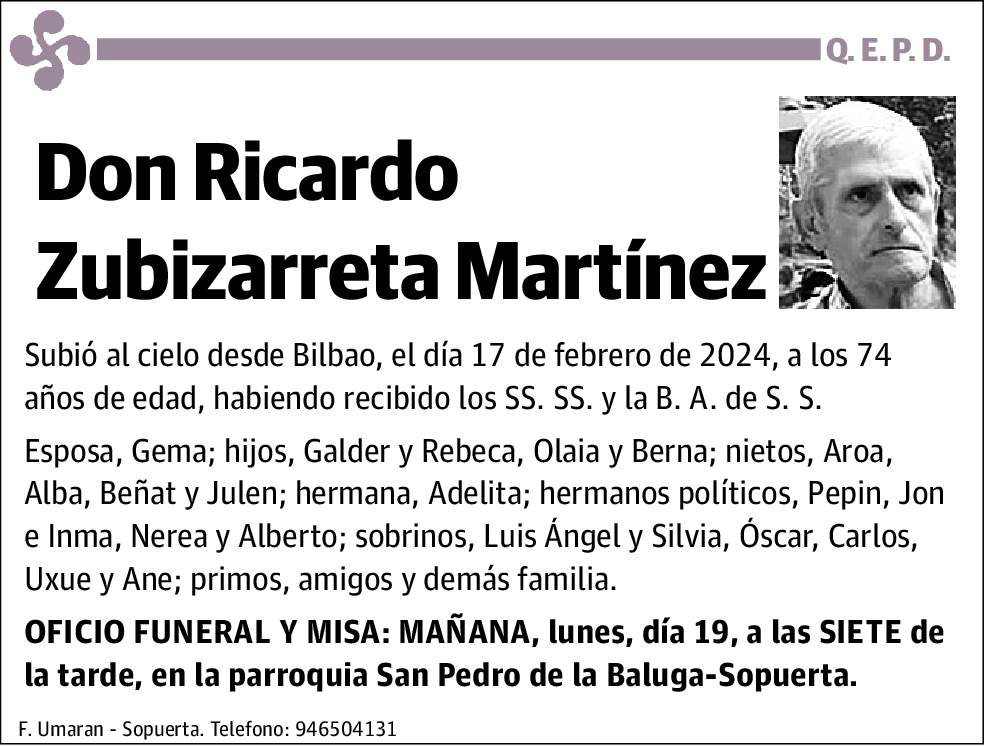 Ricardo Zubizarreta Martínez