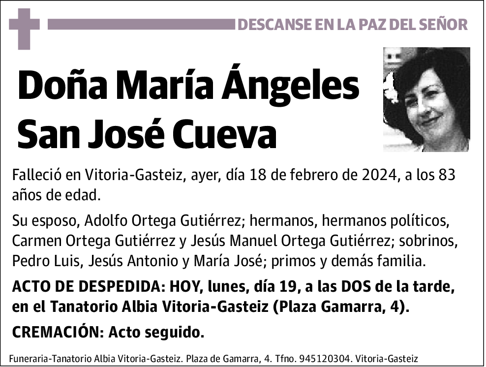 María Ángeles San José Cueva