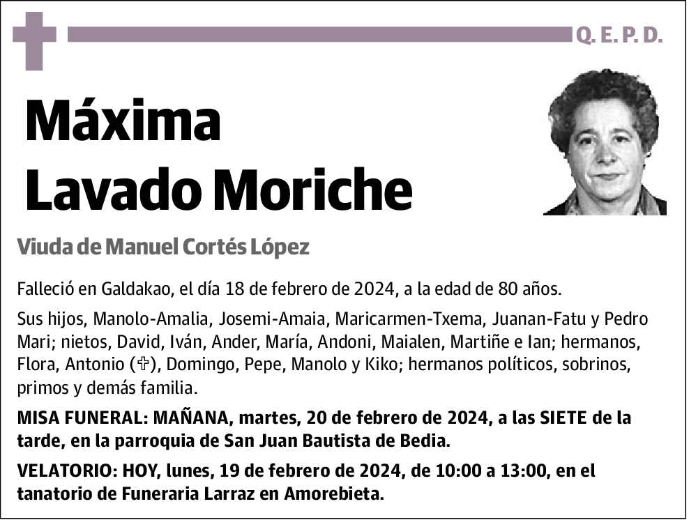 Máxima Lavado Moriche