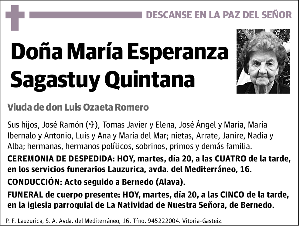 Maria Esperanza Sagastuy Quintana