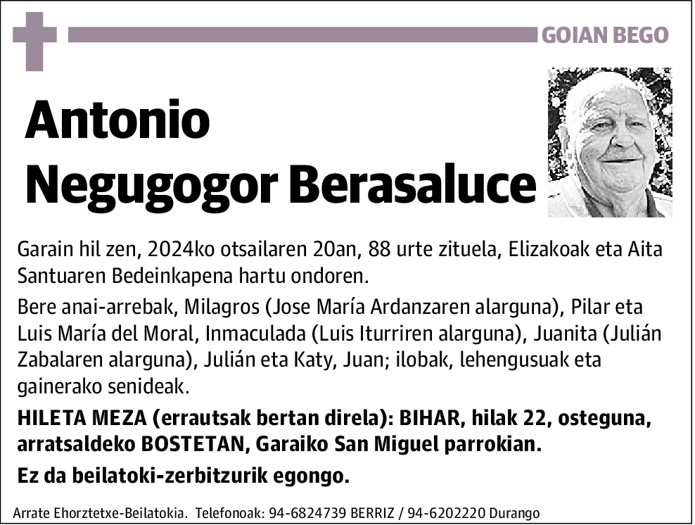 Antonio Negugogor Berasaluce