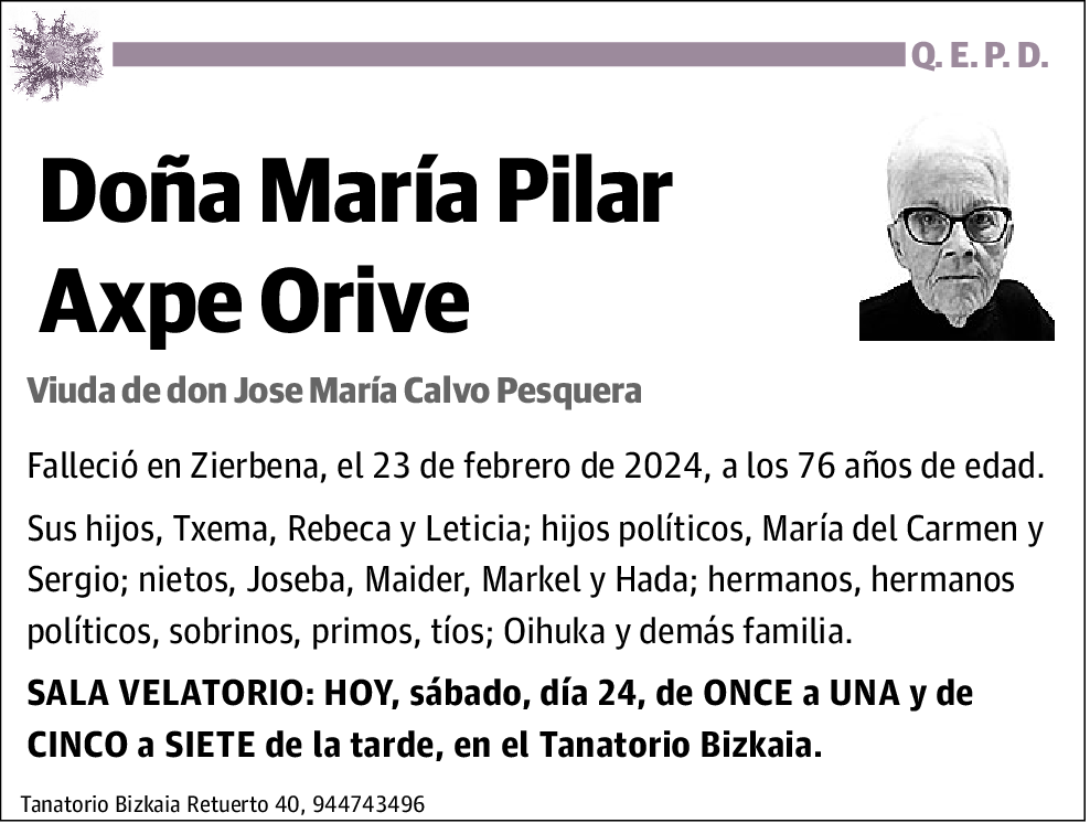 María Pilar Axpe Orive