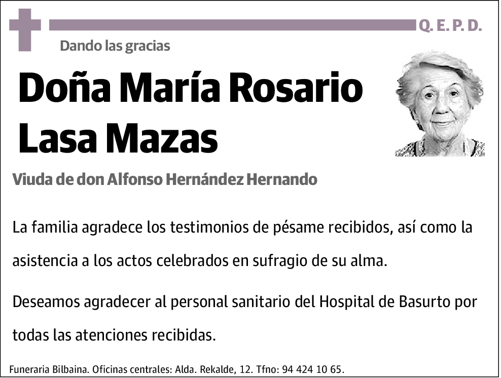 Maria Rosario Lasa Mazas