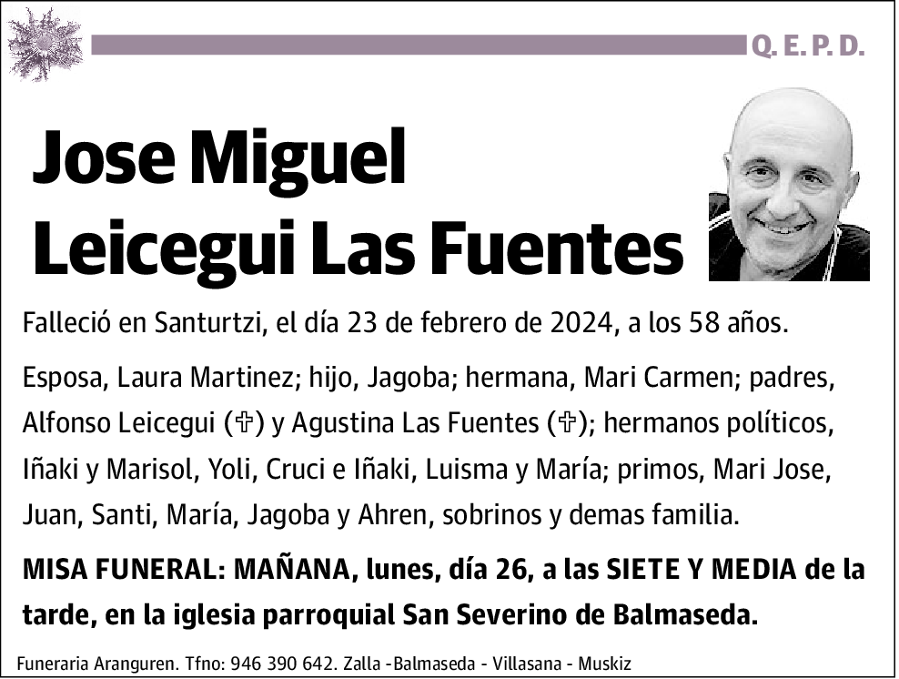 Jose Miguel Leicegui Las Fuentes