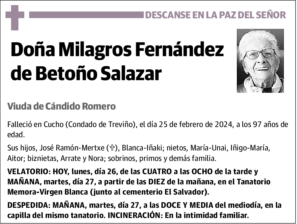 Milagros Fernández de Betoño Salazar